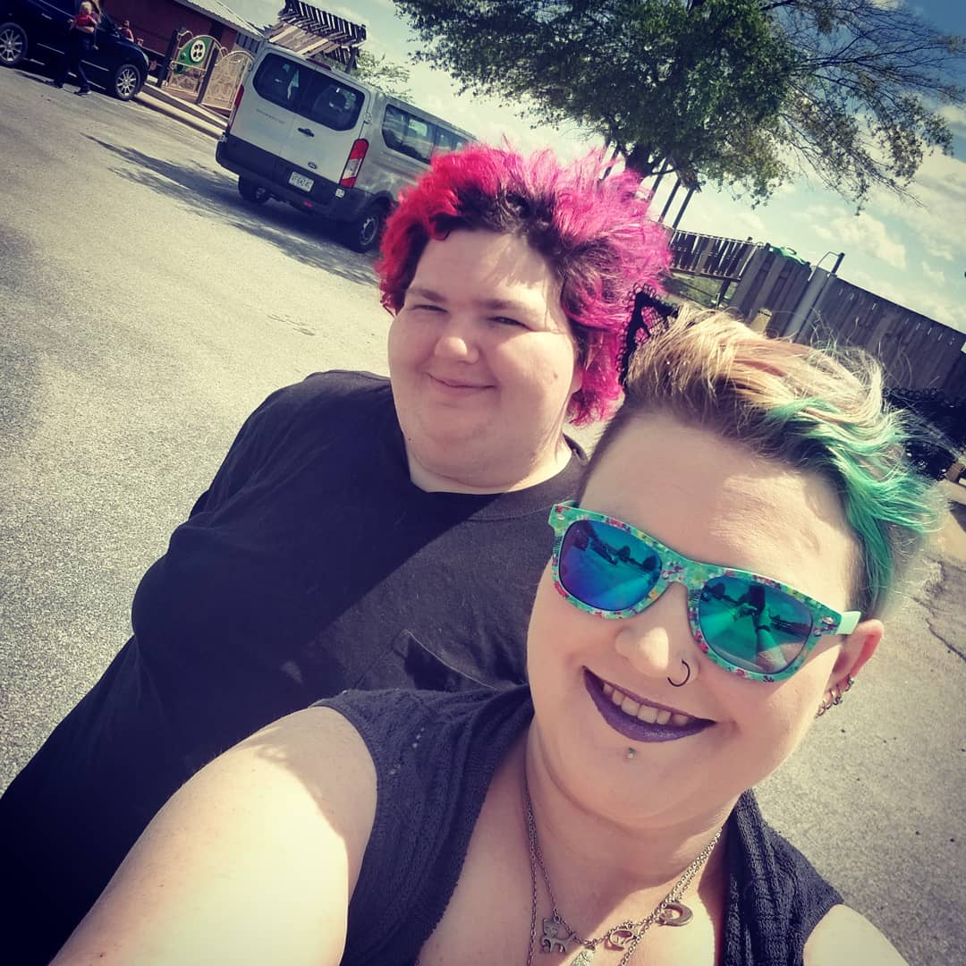 thegeekycatlady's tweet photo. Spent the day with a friend having fun shenanigans! 
#onlydayoff #iputonmakeup #adulting https://t.co/skgsiRg5rJ