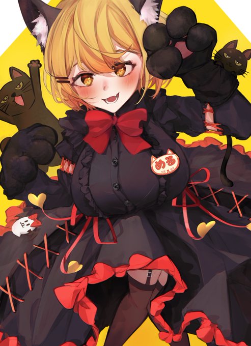 #メルArt 
黒猫メル 