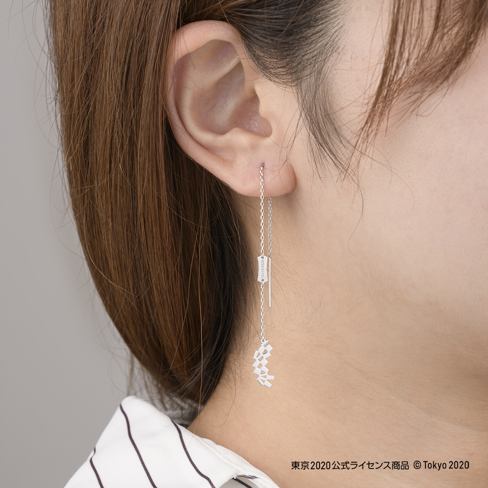 東京 2020 オリンピック クロッピングゴールド ピアス K18-