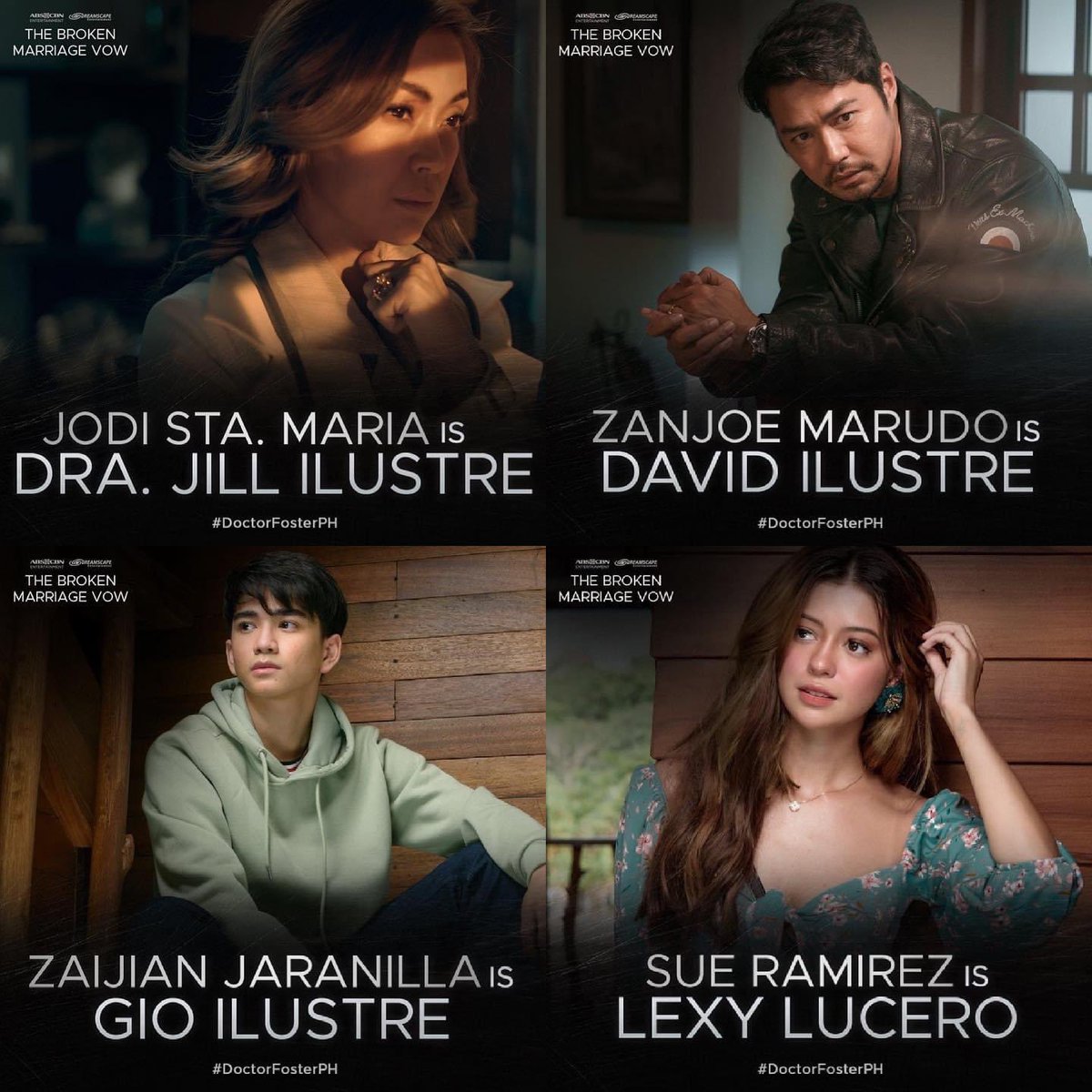 PHTalk_'s tweet photo. Jodi Sta. Maria has been cast as the Philippines’ “Doctor Foster” and will be joined by Zanjoe Marudo, Sue Ramirez, and Zaijian Jaranilla in “The Broken Marriage Vow,” ABS-CBN’s Philippine adaptation of the hit series. #DoctorFosterPH https://t.co/lqXzWTTsBM