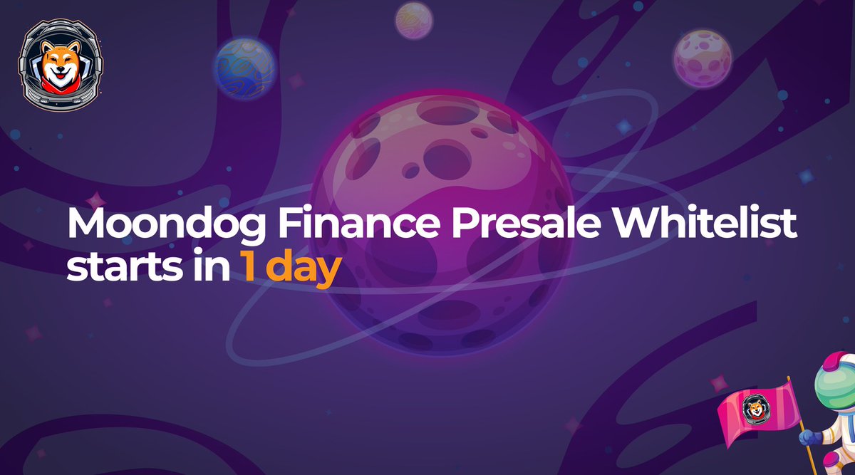 MoondogFin's tweet photo. #Moonstronauts🐶🐶
less than 24 hours left until whitelisting for presale starts!
Get onboard our spacerocket!

1) We passed @Techrate1 Audit
2) Fair launch: 0 team tokens
3) Presale price: 900,000,000 $MDG = 1 BNB!

Exact presale details TBA!
https://t.co/FMzwuJZe60 https://t.co/A3BHtNVVmy