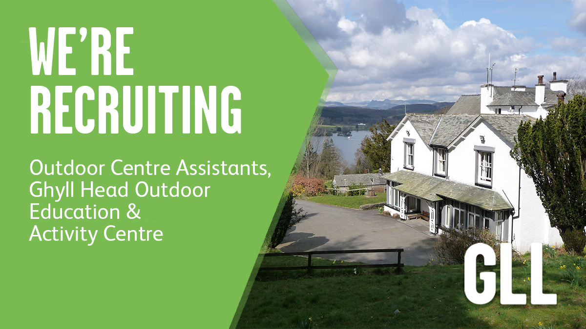 We're excited to be recruiting for our new venue, Ghyll Head Outdoor Education &amp; Activity Centre in Windermere, which is currently undergoing a huge investment programme ahead of re-opening. Find out more at  better.org.uk/jobs - search under South Lakeland.