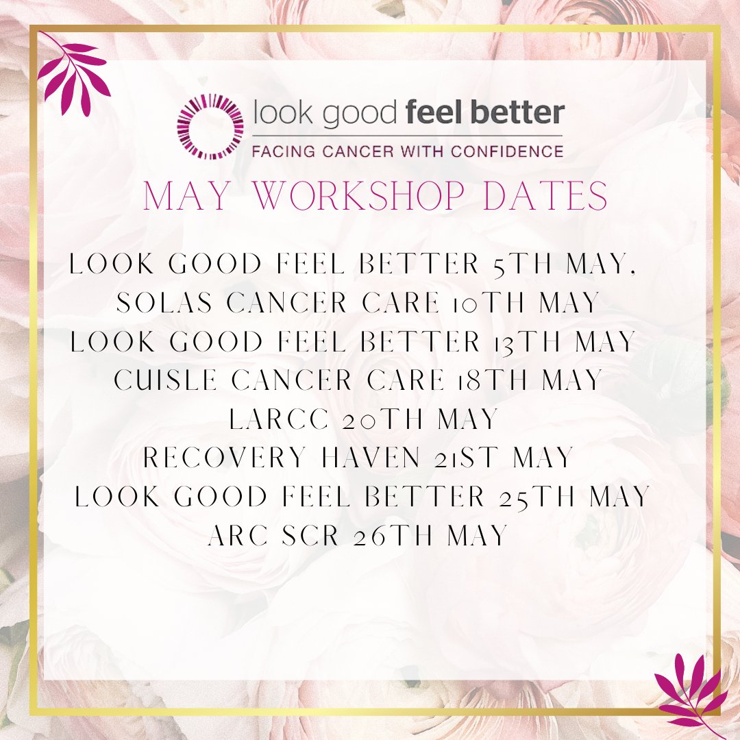 Our May Workshop Dates❤️
