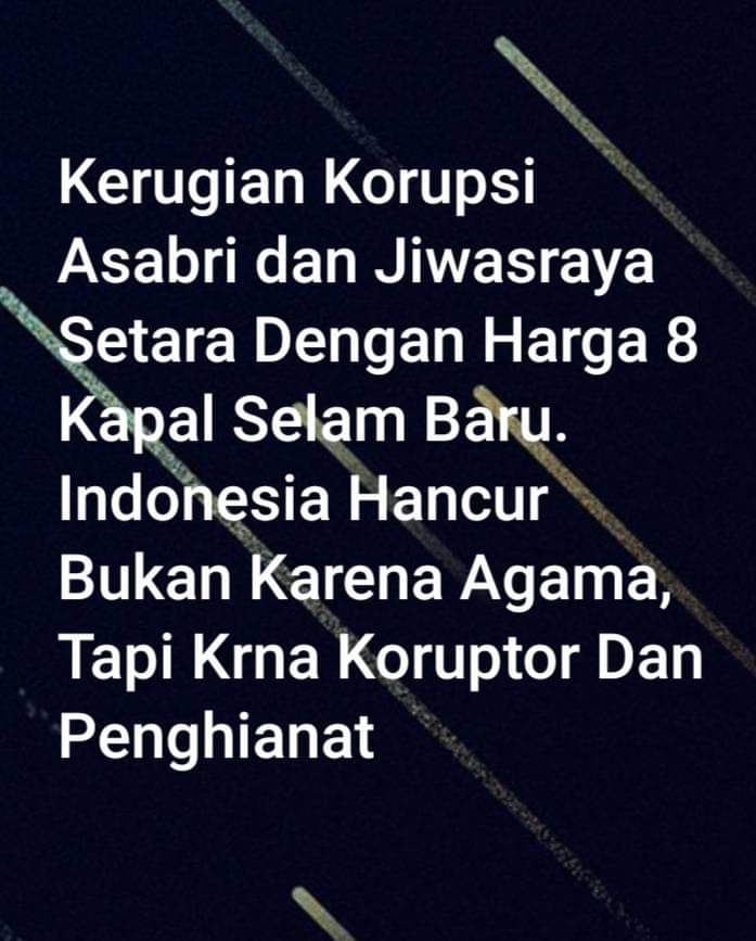 <a href="/ridwanhr/">Ridwan Hanif</a> Ulah komonisialan.....tapi umat islam udh pada pinter dan tambah kuat berkat cobaan punya pemimpin yg ga ngerti apa apa