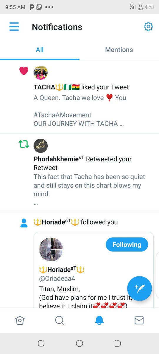 And she likes my tweet this morning. I love you ❤️❤️ my Queen. Wishing u the best in ur challenge. I know u are winning 💋💋.

#TachaAMovement
OUR JOURNEY WITH TACHA 
TACHA
@Symply_Tacha ..