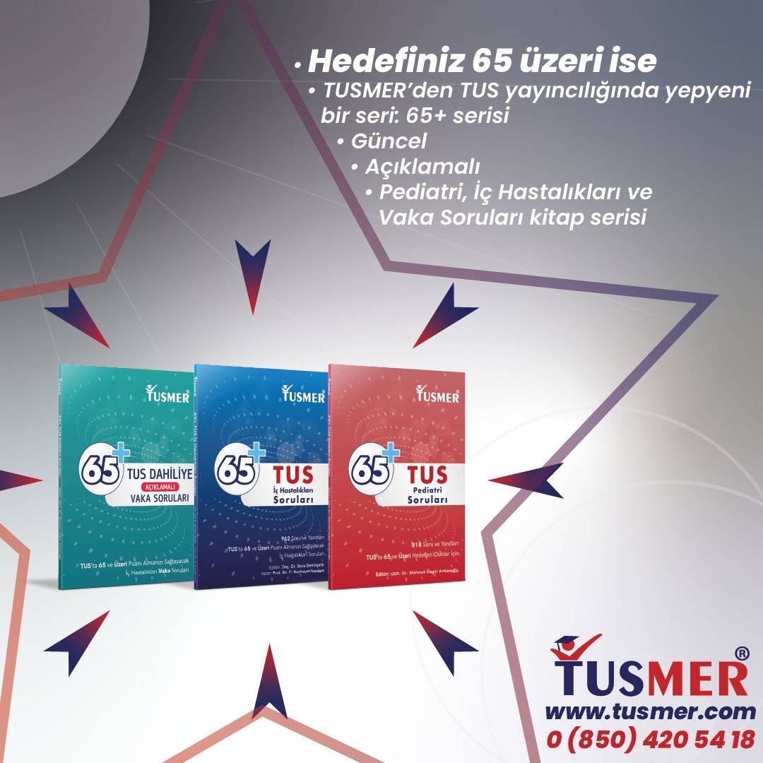 Hedefiniz 65 üzeri ise | TUSMER 65+ serisi | #tus #tusonline #tıptauzmanlıksınavı #tıptauzmanlık #tıpöğrenci #tıpfakültesi #tusdershane #tusdersane #onlinetus #tustercih #tuskoçluk #çapatıp #istanbultıpfakültesi #cerrahpaşatıp #ankaratıp #hacettepetıp #gazitıp #medipoltıp