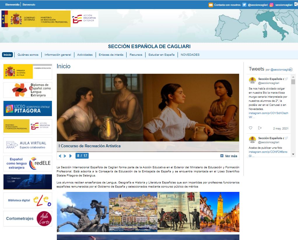 📣La Sección Española en 🇮🇹 Cagliari (Cerdeña) estrena su web. 
Los 👩‍🏫profesores nos cuentan el proceso, objetivos, destinatarios, contenido y organización. Y nos animan también a 📲crear la web de nuestro centro con diez consejos.👇
educacionyfp.gob.es/mc/accion-exte…