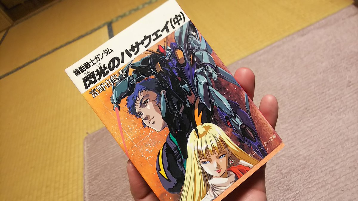 閃光のハサウェイ、原作版を読んでおさらいしてみようと、20年近く前に買った単行本を紐解く。
巻末の広告!?
ぐあああああっ!! 