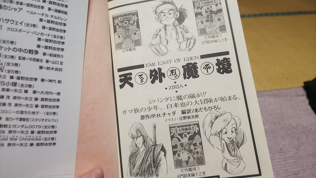 閃光のハサウェイ、原作版を読んでおさらいしてみようと、20年近く前に買った単行本を紐解く。
巻末の広告!?
ぐあああああっ!! 