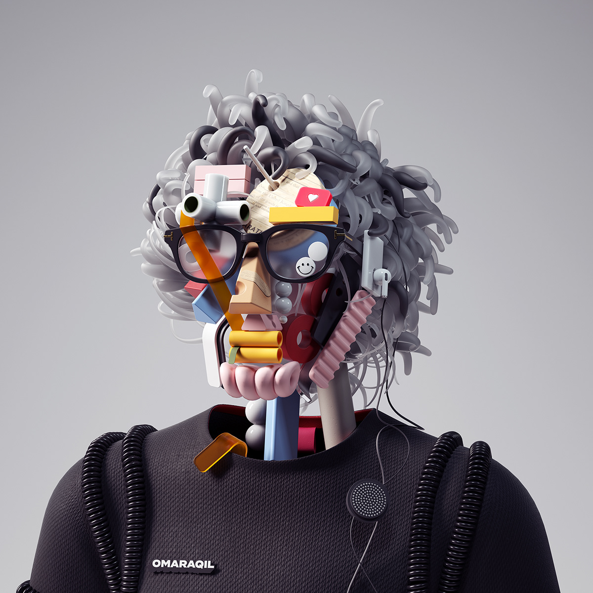 abduzeedo's tweet image. Self-Portraits 2050 — 3D series by Omar Aqil dlvr.it/RzFB4H