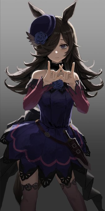 ウマ娘「ライスシャワー #ウマ娘 #凶のハンドサイン 」|瀧ヶ崎のイラスト