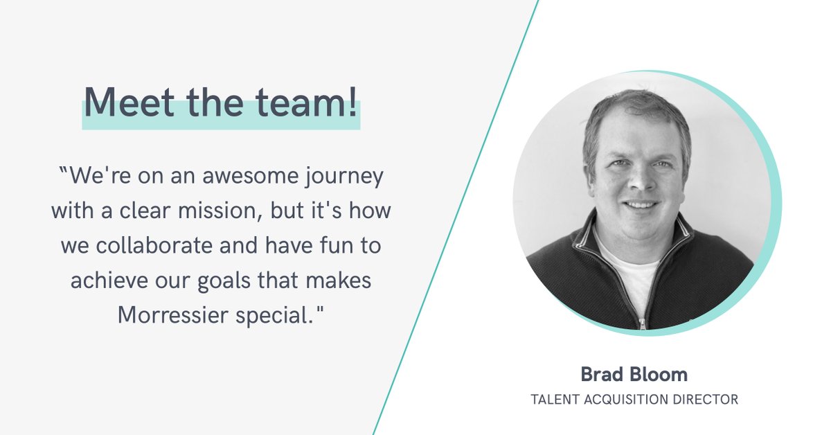Introducing our Director of Talent Acquisition, Brad Bloom.
Welcome to the team, Brad! 👋

We spoke to Brad about the essence of our company culture and what makes Morressier special.

Discover these benefits and join us today:
morressier.com/company/careers

#MeetMorressier #Hiring
