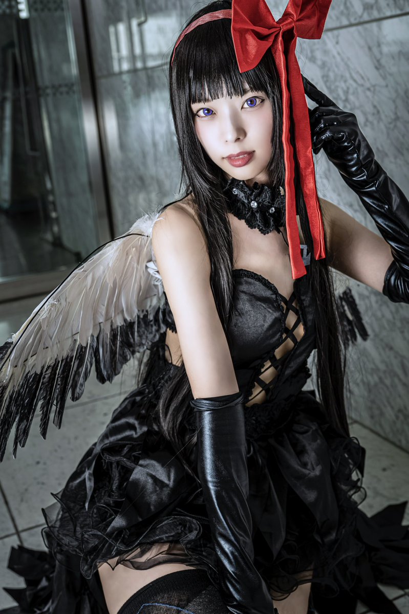 三分妄想 魔法少女まどか☆マギカ コスプレ コスプレ 暁美 ほむら 悪魔ほむら 衣装 ※ウィッグ 翼 追加可 