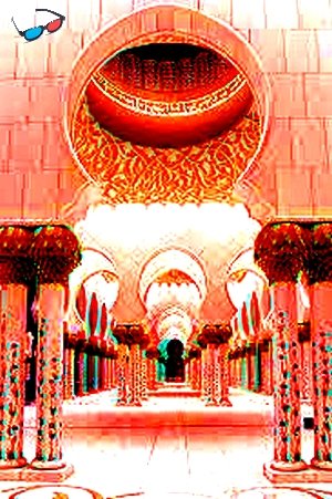 ossamaneh's tweet image. ... le plus grand tapis jamais tissé à la main... Les minarets de la mosquée associent les styles #mamelouk, #ottoman et #fatimide. Et, non loin de là, on a une importante annexe du... #Louvre ! #3D. Floutage partiel.