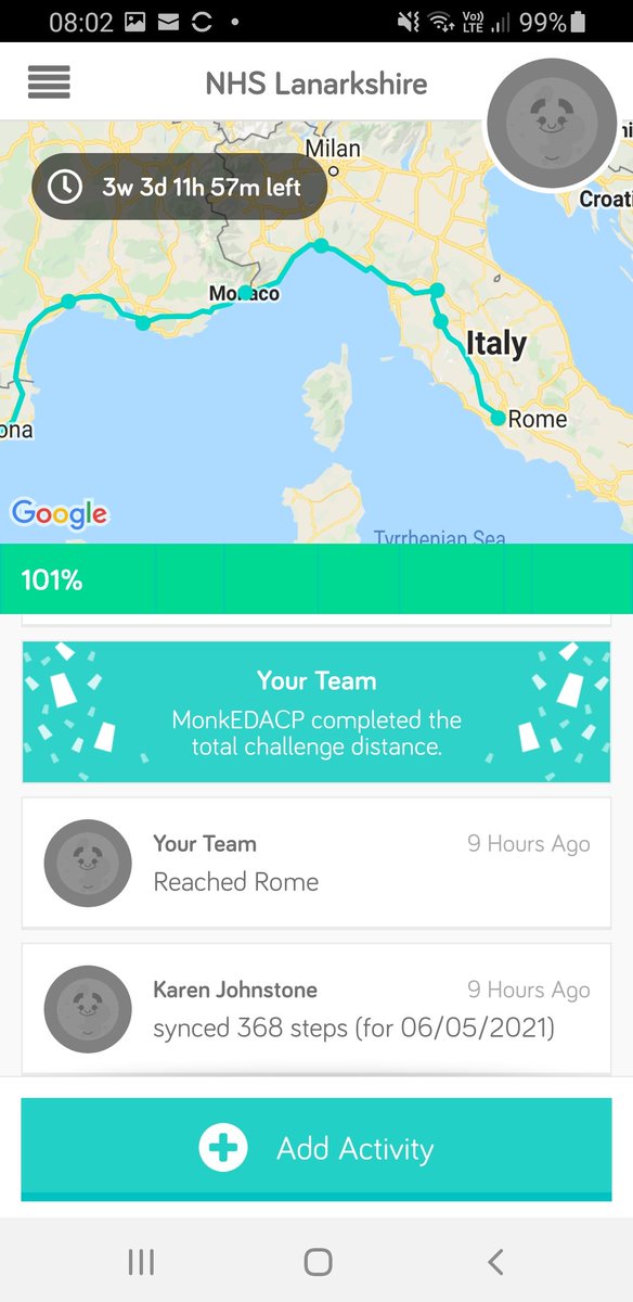 UPDATE!!! ( proud one at that) @MonkeesED_ACP have smashed and completed the #bigteamchallenge and arrived yesterday in Rome. Feet up and chill, waiting for the rest of the Monkees crew to arrive 👊 #notcompetitive @MonkeesEdhealth @MonkeesED @UHMonklands