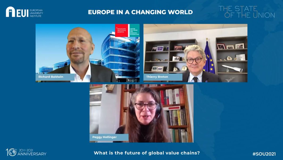 STGEUI's tweet image. .@peggyhollinger&apos;s final question for this panel: &quot;Can Europe achieve fair partnerships worldwide?&quot;

&quot;Yes, I do... given the economic clout and talent that exists on this continent.” @BaldwinRE

#SOU2021