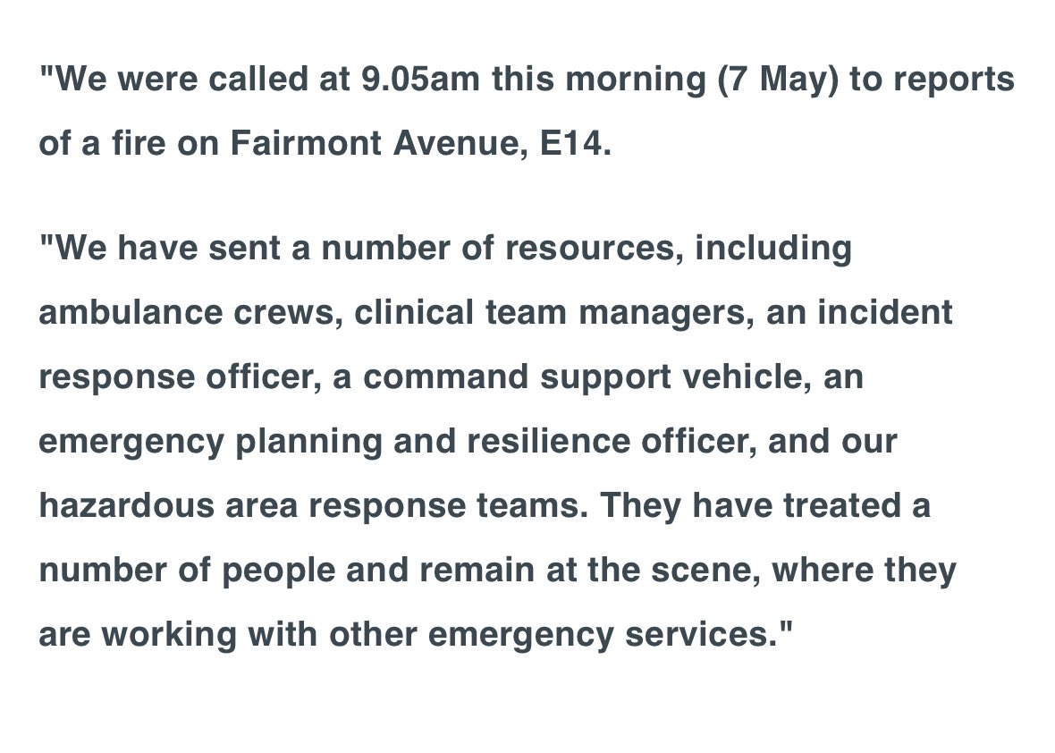 London Ambulance Service say they’ve treated “a number of people.”  @LBC