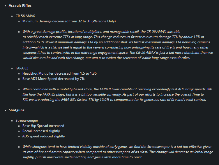 Breaking: New  #Warzone update includes some weapon balancing updates!