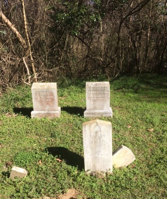 Van Dorn never regained consciousness, dying four hours later. Dr. Peters was never tried for the crime, the community feeling that Van Dorn had dishonored him and Peters was within his rights as a husband to retaliate. Van Dorn is buried in his family plot in Port Gibson, MS.