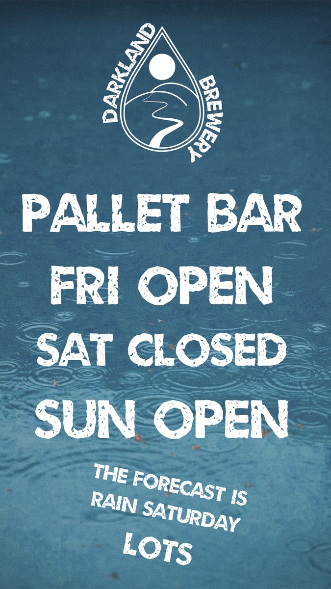 The Great British Weather (forecast) strikes again!

The Pallet Bar is currently open (Friday), closed Saturday (Rain, all the rain) and planning on opening on Sunday!!

#halifaxbestkeptsecret