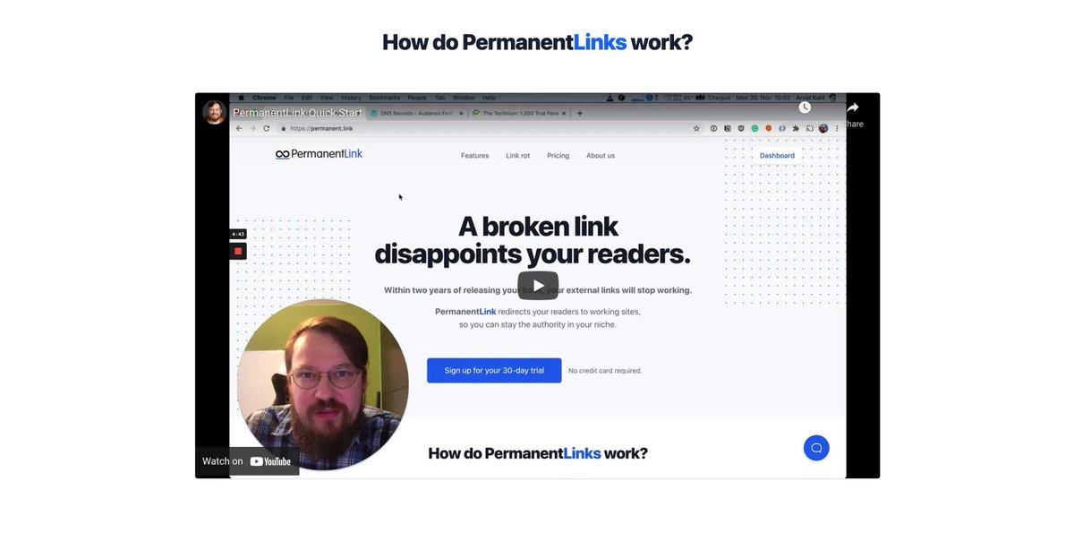 Actionable advice: Add a public demo. Show your faceWhy: Big companies move slower - you can move fast, they can't do that. That's your advantage. A public demo builds trust and starts a connectionWho:  http://permanent.link Founder:  @arvidkahl Example: