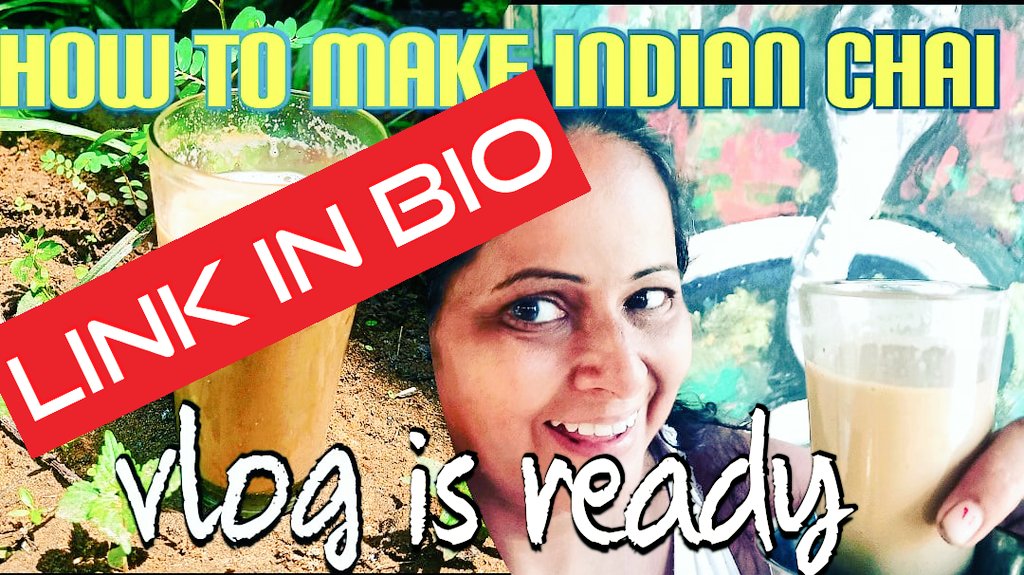 HOW TO MAKE AN INDIAN CHAI
My vlog explains how to make:
*Street food chai 
*Tulsi tea 
*Turmeric tea 
*Traditional Indian chai. 
Recipies are in the video description. 
Video link is in the bio ☕🎥