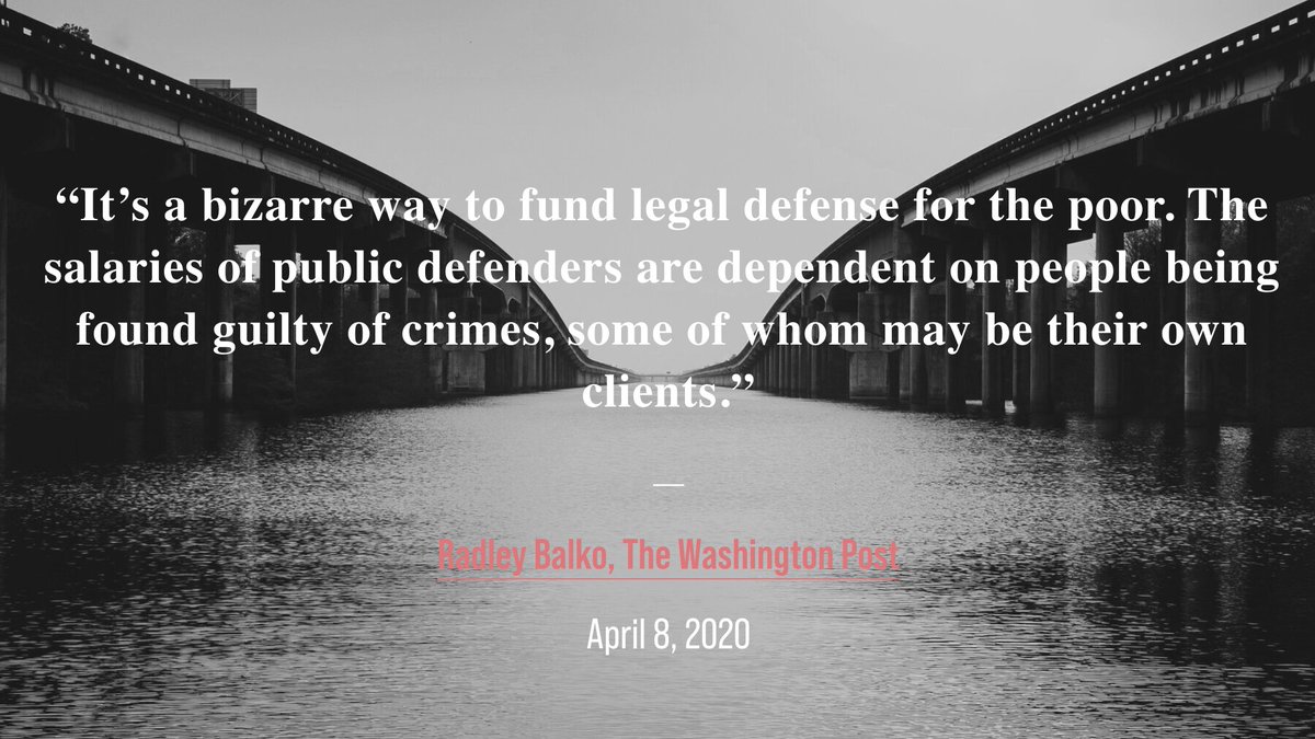 Four years later, East Baton Rouge defenders & the community they served were still struggling. Then COVID struck. History repeated. The traffic tickets & court fines & fees public defense offices are forced to rely upon for funding--the “User Pay” system—have been depleted.