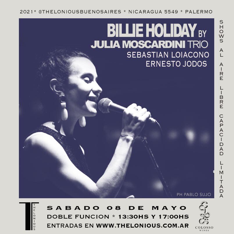 Mañana SABADO 8/5, en <a href="/ClubThelonious/">Thelonious Club</a> a las 13:30hs y 17hs, en el patio, al aire libre! Junto a Ernesto Jodos (piano) y Sebastian Loiácono (saxo). Entradas en thelonious.com.ar :::apoyemos la musica en vivo::: #jazz #musicaenvivo #buenosaires #jazzenvivo