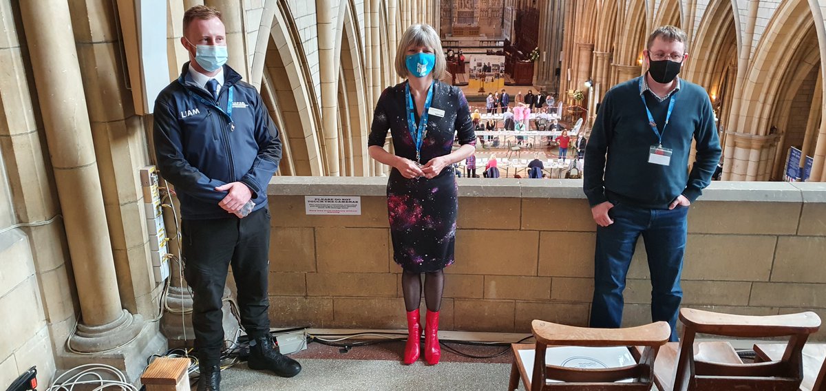 RCHTCharity's tweet photo. Fantastic meeting with @SeanCOONeill @HannahRCHT and the brilliant Kapar Security at the Cathedral about our giant silent disco!
Kapar are amazing. They're generously providing security and First Aid cover free of charge for the evening! Liam and team - thank you! @RCHTWeCare https://t.co/OD4CyaaOO5