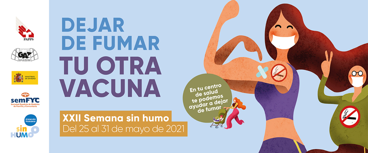 SaludableAragon's tweet photo. "Dejar de fumar, tu otra vacuna" Semana Sin Humo 2021 

🌐https://t.co/6k90ZLKfJQ https://t.co/z2uwBAZbPk