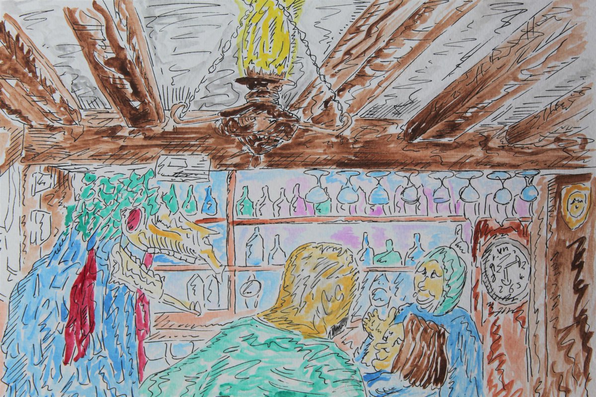 "I am a watercolour artist who enjoys working from folk customs, myths, and legends with narratives." Says James Caton, the Art Trail artist of the day .

You can see his work at #ConcordTrophiesSportswear 

#HertfordArtTrail2021 #Courtyardarts #Hertfordtc #Hertfordartfest