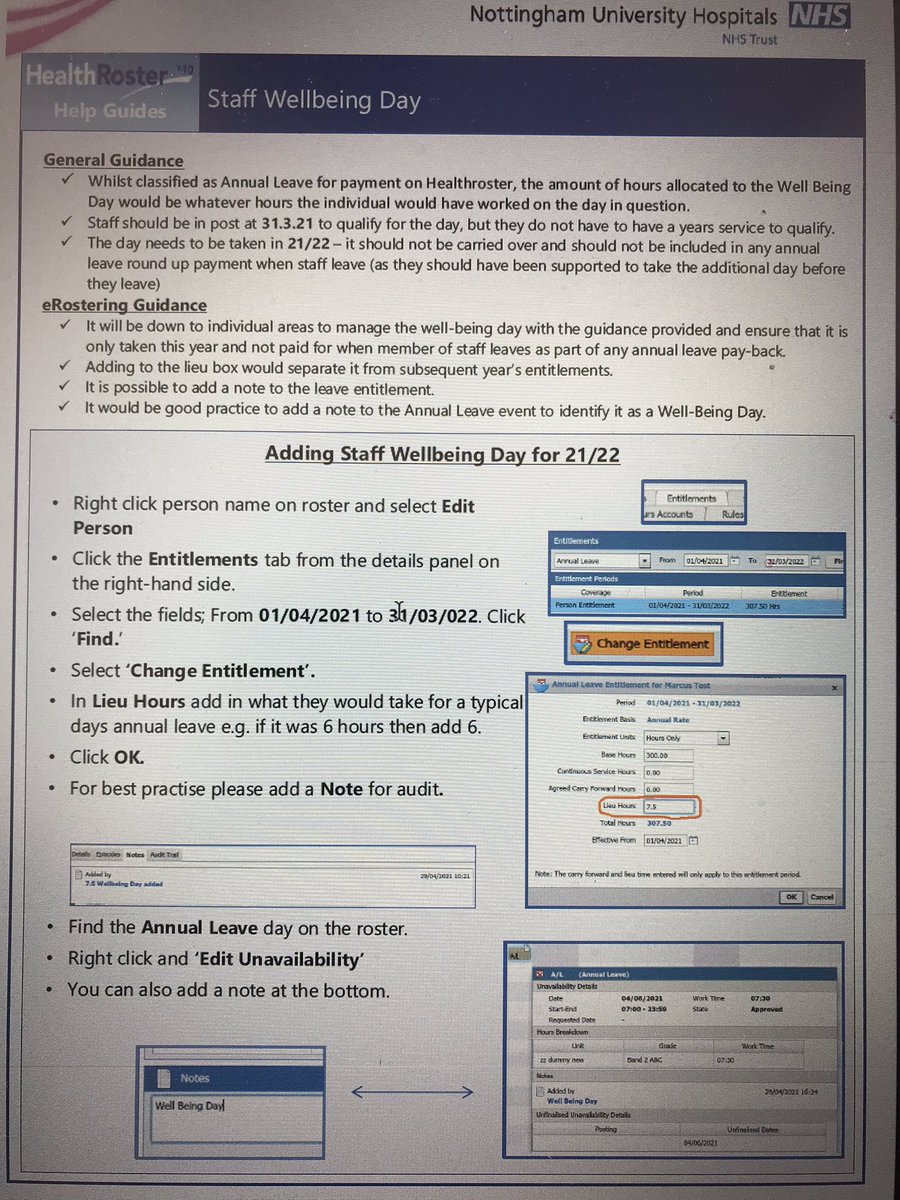 NUHerostering (@nuherostering) on Twitter photo How to add Wellbeing Day on Healthroster‼️ See below 👇👇👇 @TeamNUH <a href="/RachelFinn4/">Rachel Finn</a> <a href="/DutyNuh/">NUHDutyMatronTeam 💙</a> <a href="/NUHMedicine/">NUH Medicine</a> <a href="/HRforNUH/">Human Resources NUH</a> <a href="/NUHInstitute/">Institute of Care Excellence</a> <a href="/HcopTeam/">TeamHCOP_NUH</a> <a href="/NottmMaternity/">NUH Maternity</a> <a href="/NUHHubStaffing/">NUH NurseMidwifery Staffing</a> <a href="/NUHCriticalCare/">NUH Critical Care🏳️🌈</a> <a href="/nuh/">Nuh</a> How to add Wellbeing Day on Healthroster‼️ See below 👇👇👇 @TeamNUH <a href="/RachelFinn4/">Rachel Finn</a> <a href="/DutyNuh/">NUHDutyMatronTeam 💙</a> <a href="/NUHMedicine/">NUH Medicine</a> <a href="/HRforNUH/">Human Resources NUH</a> <a href="/NUHInstitute/">Institute of Care Excellence</a> <a href="/HcopTeam/">TeamHCOP_NUH</a> <a href="/NottmMaternity/">NUH Maternity</a> <a href="/NUHHubStaffing/">NUH NurseMidwifery Staffing</a> <a href="/NUHCriticalCare/">NUH Critical Care🏳️🌈</a> <a href="/nuh/">Nuh</a>