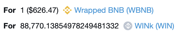 MathijsSchel's tweet photo. @justinsuntron @PancakeSwap @justinsuntron Just made a swap on pancakeswap.. how is this possible.. the amount of WIN is way off... https://t.co/sW1OCr5jls