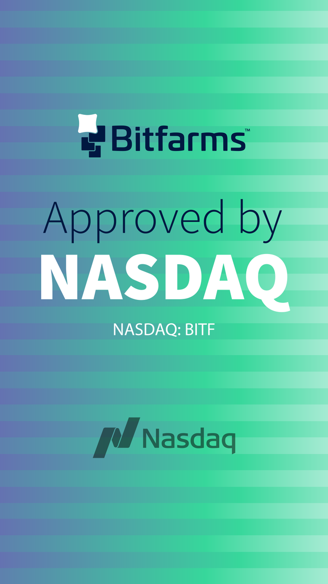 keelinfra_'s tweet photo. 📢 NASDAQ APPROVES BITFARMS APPLICATION TO LIST

☝🏻 $BITF $BFARF #Bitfarms #Bitcoin #BitcoinMining #Blockchain #Nasdaq https://t.co/Zyl8KF0znB