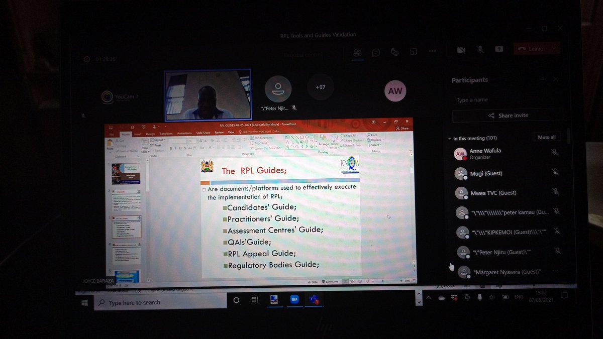 Ongoing virtual validation of RPL Tools and Guides <a href="/nita_kenya/">NITA Kenya</a> <a href="/cdacc_tvet/">Tvet Cdacc Official.</a> <a href="/JuaKali_Skills/">Kenya National Federation of Jua Kali Associations</a> <a href="/FKEKenya/">FKE Kenya</a> <a href="/IloProspects/">ILO Prospects</a> @KETRBOARB @KKnqa <a href="/CICan_Kenya/">CICan In Kenya</a>