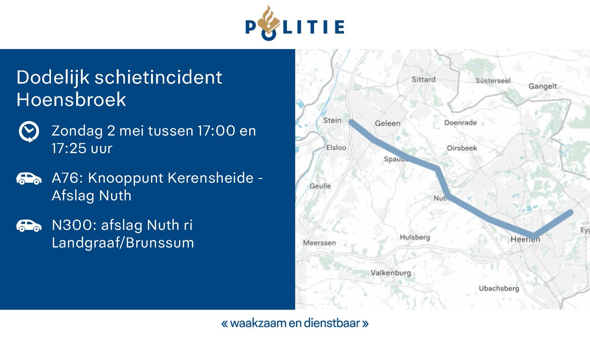 #Hoensbroek - In het onderzoek naar de dodelijke schietpartij in Hoensbroek is de politie op zoek naar dashcambeelden...