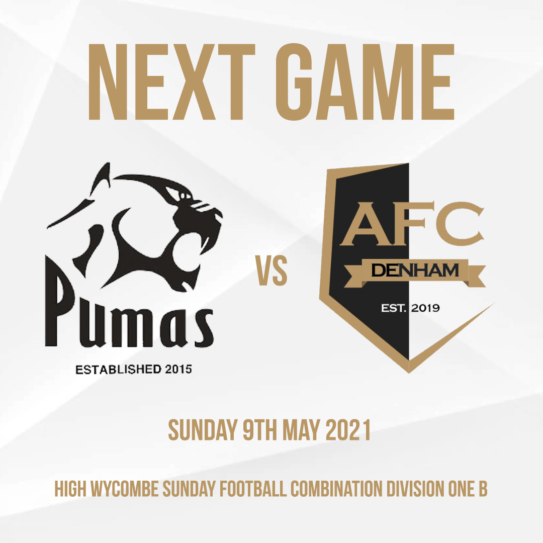 afc_denham's tweet photo. 🔜 Our final game of the season!

🆚 @PumasFc 
⏰ 10:30 kick-off
📍 The Rye
📮 HP11 1QX https://t.co/GStBtaBQiP
