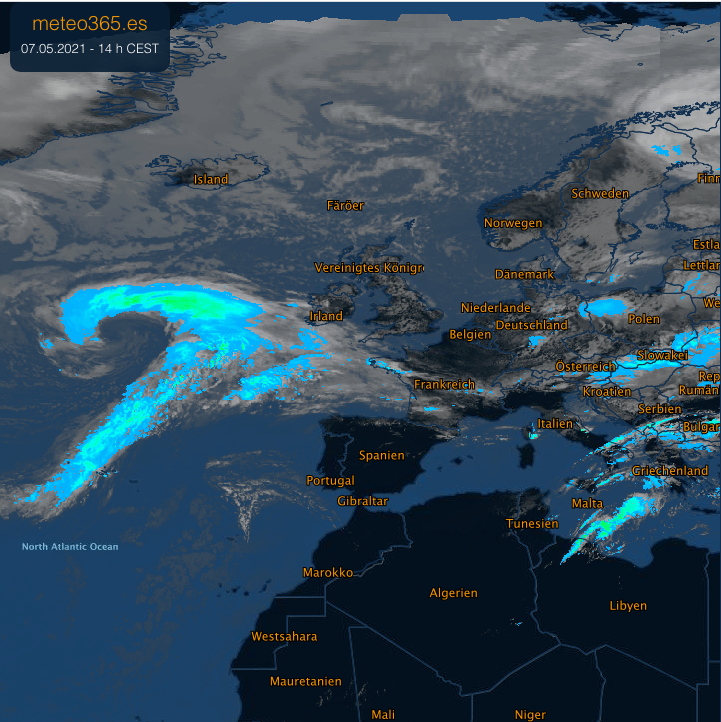 meteo365_es's tweet photo. #Wetter Ein aktueller Blick auf den Atlantik - Tief #Huberts ist im Anmarsch - Laufende Stundenprognose auf https://t.co/0HO64cSIjW https://t.co/dnQMIt66Ru