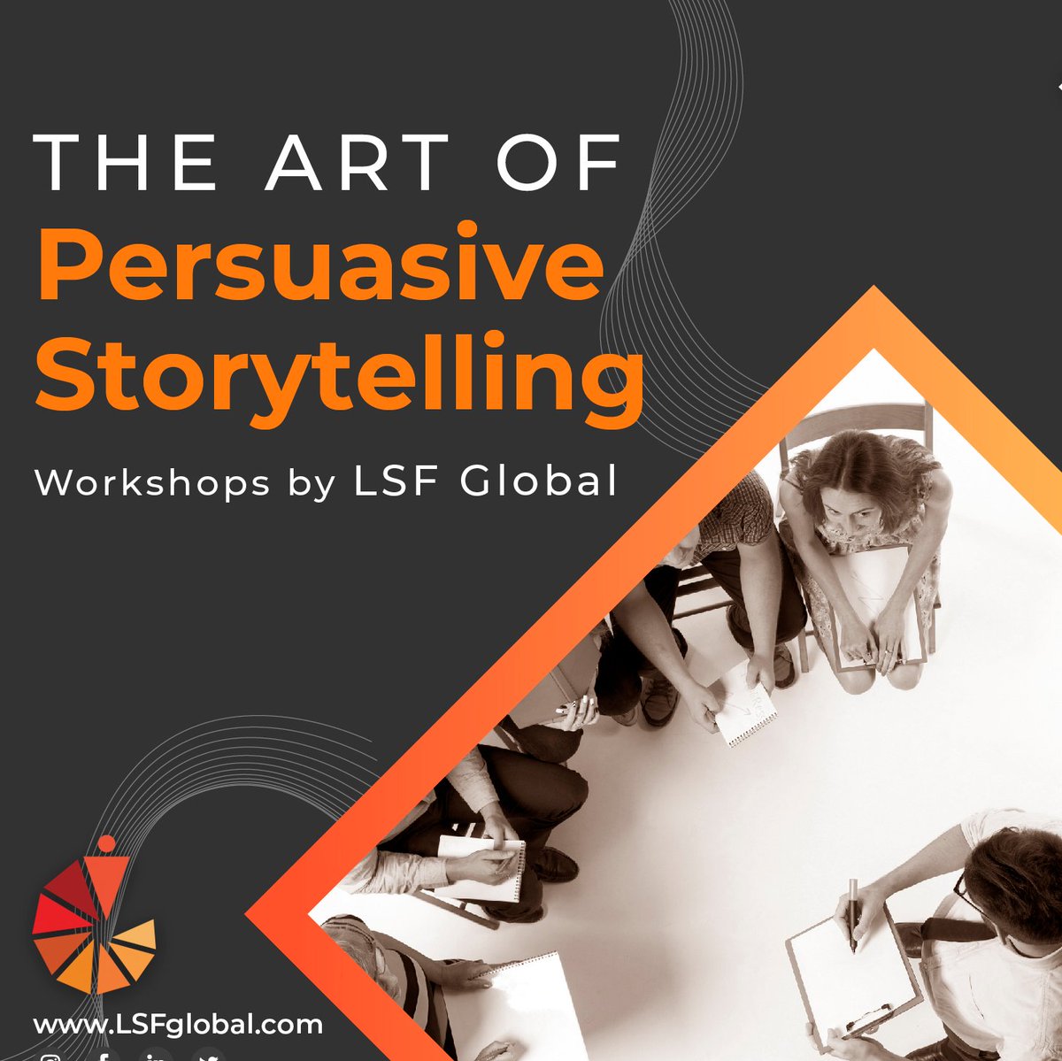 Do you want to engage your clients better? Learn the Art of Persuasive Storytelling through workshops by @LSFGlobal. Visit us at lsfglobal.com/the-art-of-sto… 
#artofstorytelling #persuasivestorytelling #coaching #hrconsulting #clientrelations #Lsfglobal #skilldevelopment #experiential