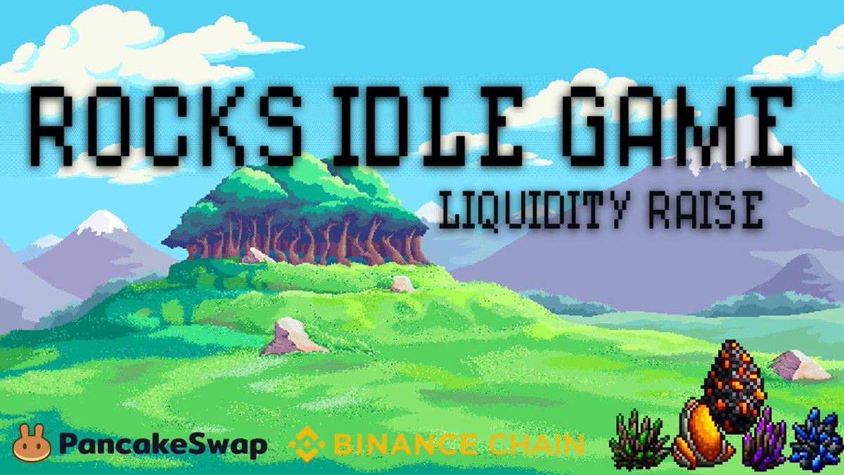 rocks_idle's tweet photo. 🔥 $ROCKS Public Sale Whitelist is LIVE 🔥

We are excited to officially announce and launch the 
@rocks_idle Public Sale Whitelist on #BSC 

HOW TO JOIN:
⛏️FOLLOW @idle_game@idle_game @rocks_idle
⛏️RETWEET THIS POST
⛏️JOIN TELEGRAM
⛏️https://t.co/NzWQdwzVFG https://t.co/wXMKZUin2p