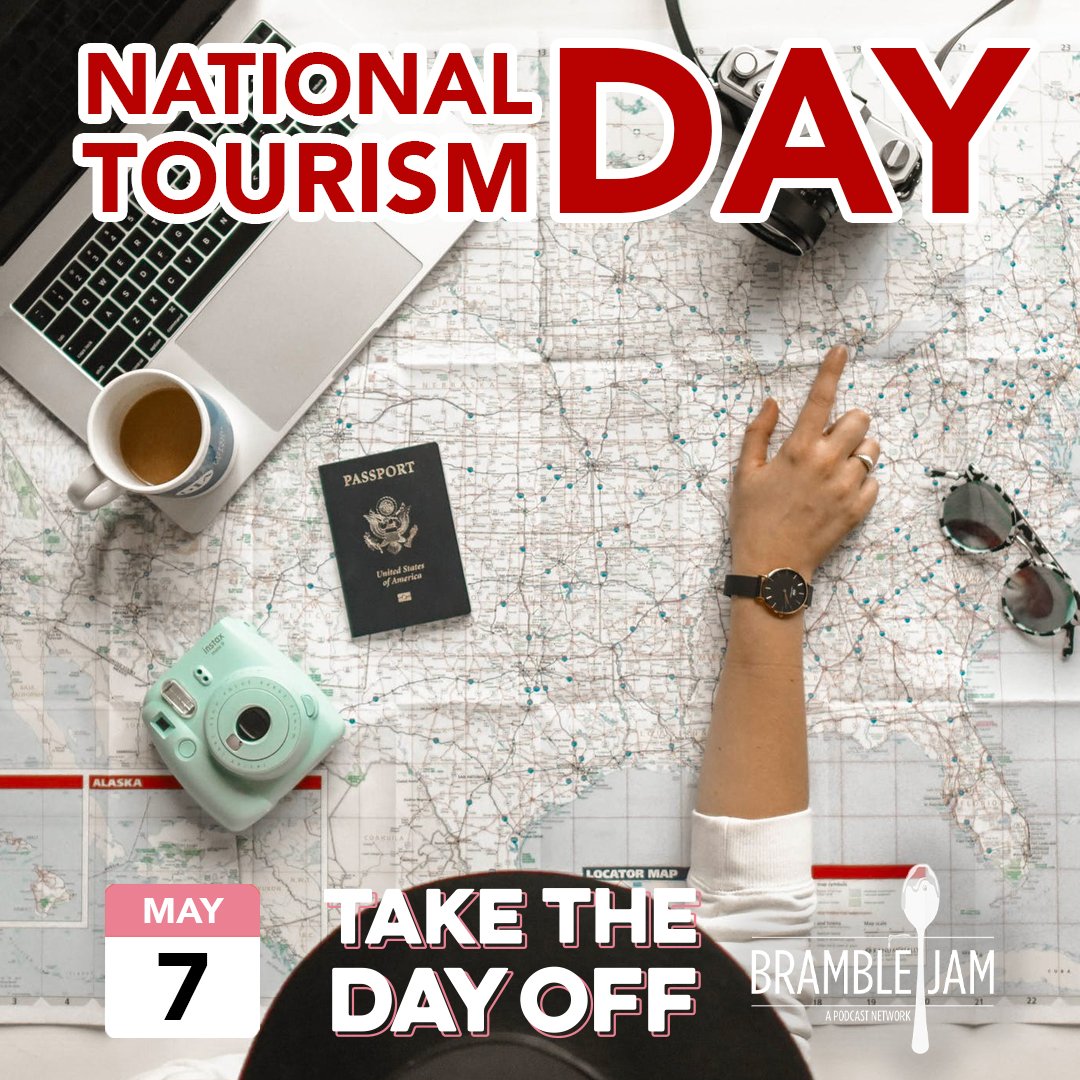 takethedaypod's tweet photo. National Tourism Day!
This holiday takes place during National Travel & Tourism Week (the first full week of May) and has been celebrated every year since 1983.
#TTDO #TakeTheDayOff #NationalTourismDay #Tourist #Travel #NationalDay #Holiday #BrambleJam https://t.co/NRZ1sv7Jbv
