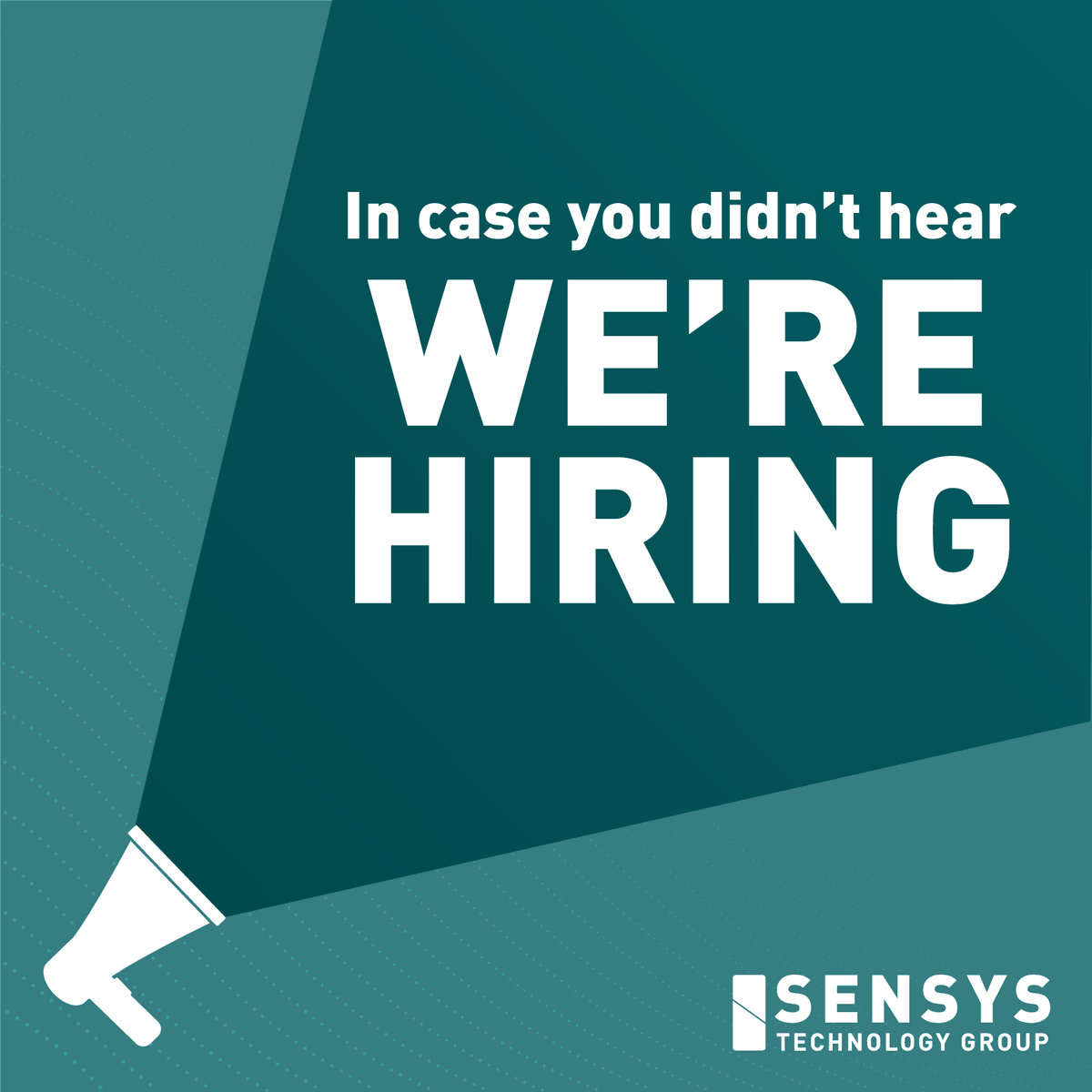 sensys_tech's tweet photo. Have you heard? SenSys Technology Group is hiring for new roles: https://t.co/sVOEnx2rsA #WhySenSysTech #Jobs #JobFairy #Careers https://t.co/6unhlWaHAQ