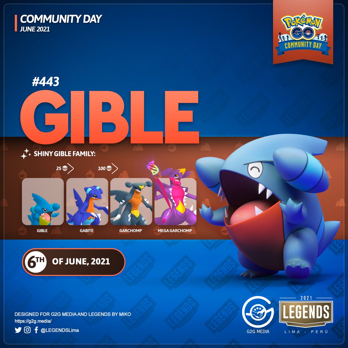 Legends Surprise Save The Date For The Next Pokemongocommunityday In June Gible Pokemongo Pokemongoapp G2g