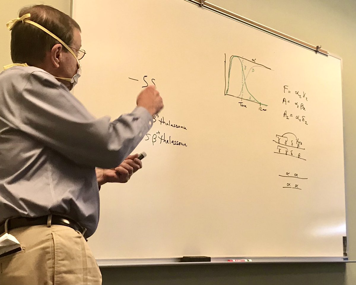 Hughes Spalding morning report: Master class on hemoglobinopathies from the incomparable Dr Peter Lane. So grateful for vaccines and a return to in-person chalk talks!
