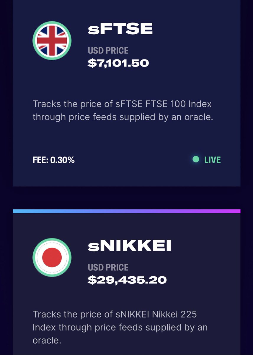 22. SyntheticsUtilizing oracles which relay off chain data to  $ETH, people can trade “synthetics” that are pegged to the price of real world assetsThis can consist of many markets including:Precious Metals - $20TStock Market - $100TForex - $1.9Q (yes, Q)& much more!