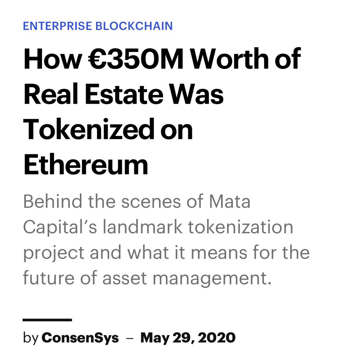 23. TokenizationWe are entering the true “digital age” with cashless tech, and soon businesses may begin using  $ETH to issue digital assetsThis is already becoming more present with things like Venmo, PayPal, & Apple PayAfter all, tokenization can fit many business models