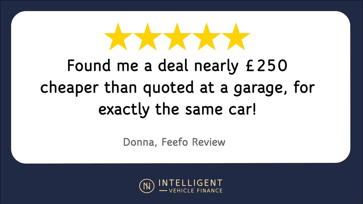Myth: Your local garage will give you the best price on your new car
Reality: With access to multiple funders, we will find you a better deal!

Latest new car deals: intelligentvehiclefinance.co.uk/car-leasing

#carleasing #newcar #carfinance #personalfinance #feefo #carreview #cardeals