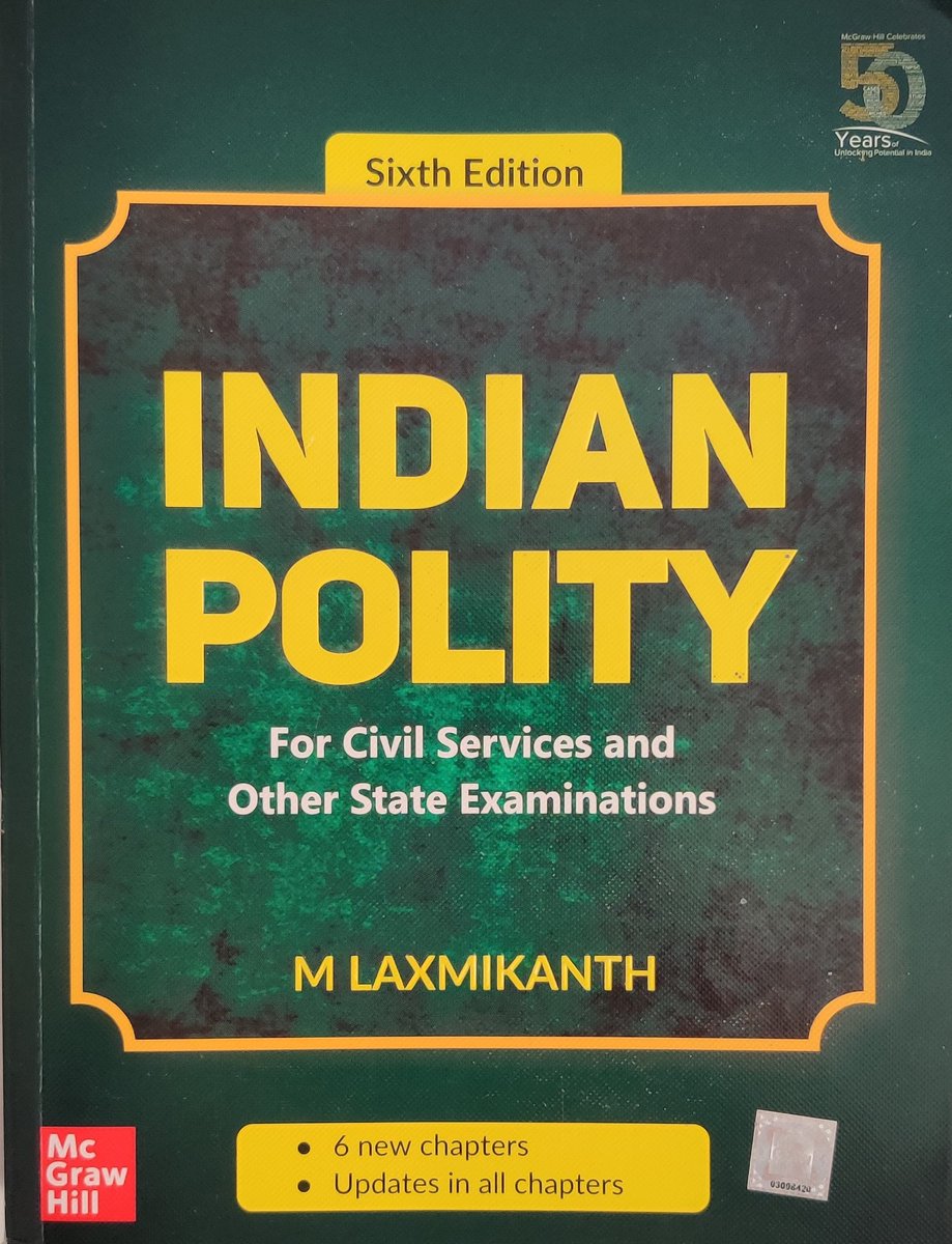 Indian PolityBy M LaxmikanthThorough, detailed and crisp.The best basic book for covering polity.Understand this book and you'll have firm grasp of polity.Yet after a point it gets a little repetitive.Read - 20+ times.