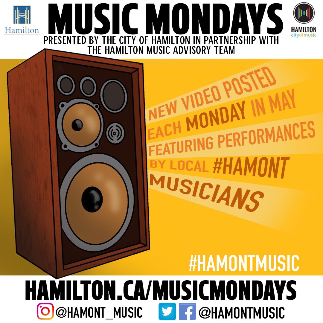 🌟Looking to brighten up your Mondays &amp; support/discover #HamOnt musicians: head to our Facebook page  Monday’s in May @ 12pm. Next Monday: MAY 10th’s features:
 @nicchristianblu 
J. Harvey &amp; the Inner Demons
<a href="/Strongmanmusic/">Steve Strongman</a> 
#HamOntMusic 
More info: bit.ly/3daZXyn 🌟