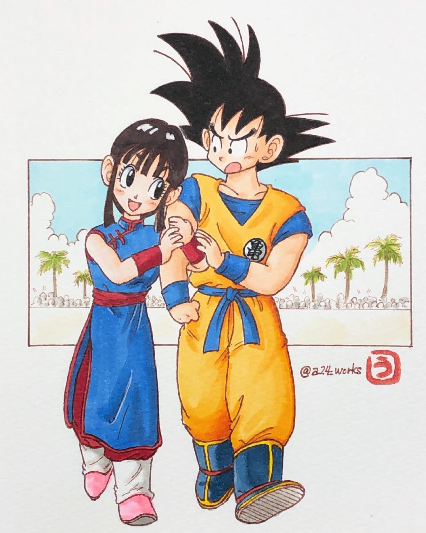 ドラゴンボールZ 悟空とチチ - ドラゴンボールカード ドラゴンボールZ 悟空とチチ - ドラゴンボールカード